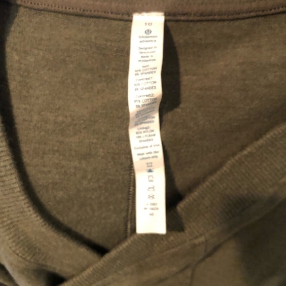 Lululemon Athletica Mula 10 green & grey asymmetrical zip jacket with pockets - Picture 6 of 12